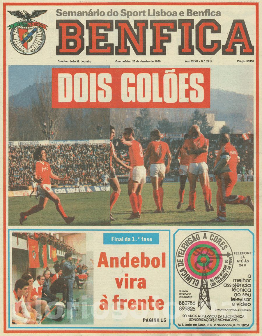 jornal o benfica 2414 1989-01-25